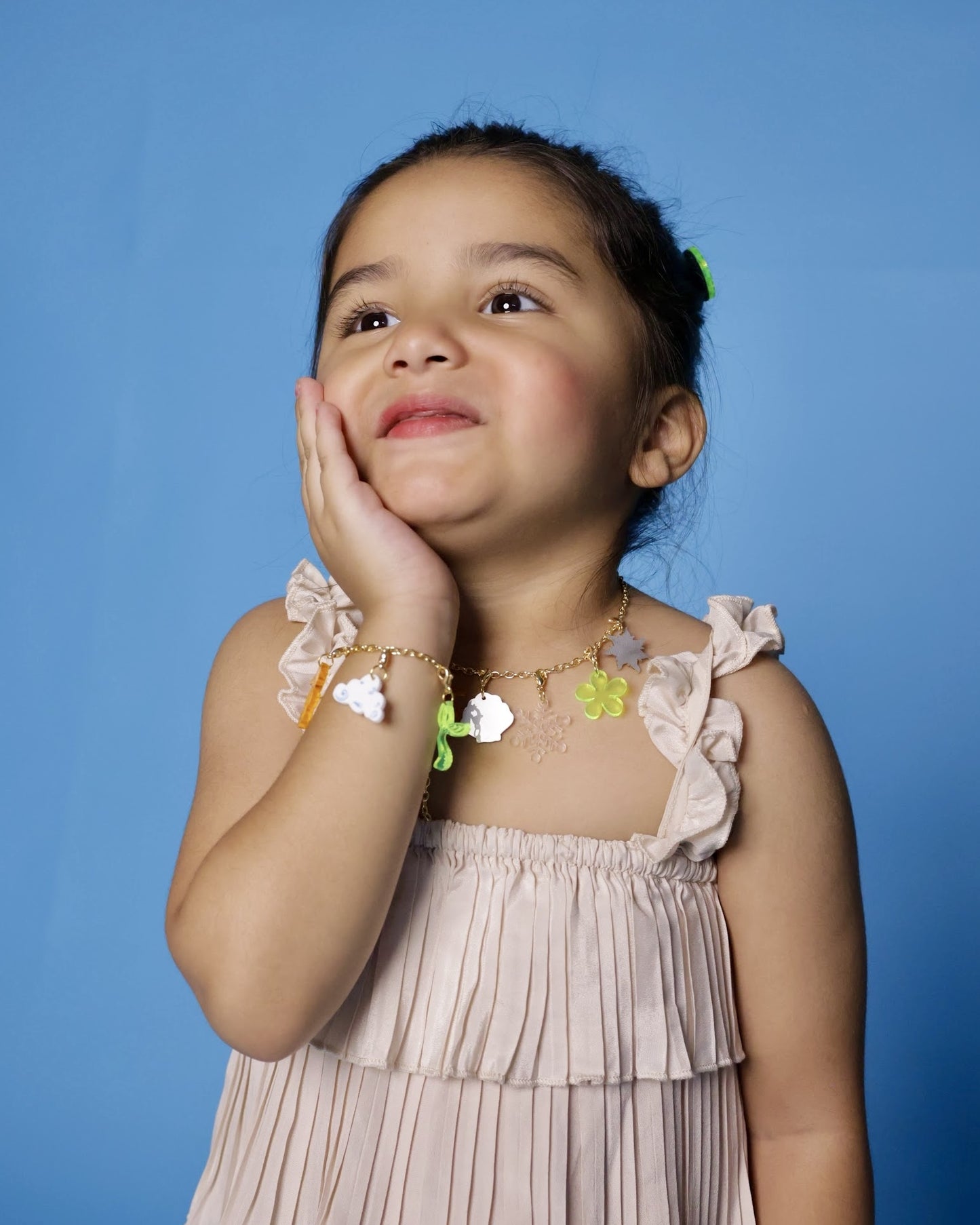 Neon Green Flower Charm